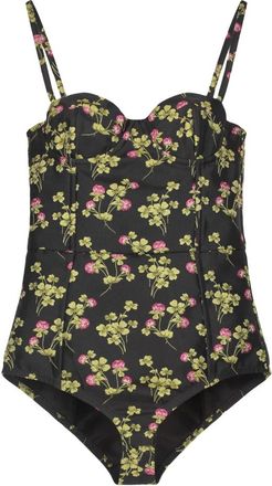 Red Valentino Body met bloemenprint - Dames - Badpakken - Veelkleurig - XS - Polyester - Badmode
