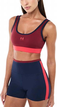 P.E Nation Pursuit Sports Bra In Cabernet