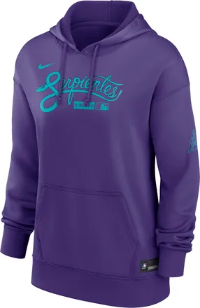 Nike Womens Arizona Diamondbacks Authentic Collection City Connect Nike Therma MLB Pullover Hoodie in Purple | 22MN083TDQS-HR3