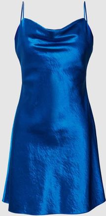 Jake*s Cocktailkleid mit Wasserfall-Ausschnitt in Royal Melange, Gr&ouml;&szlig;e 36