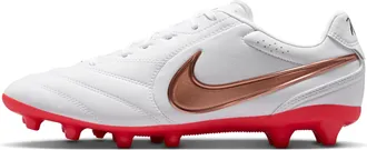 Nike Mens Tiempo Ligera Pro Artificial-Grass Low-Top Soccer Cleats in White | IO9609-100
