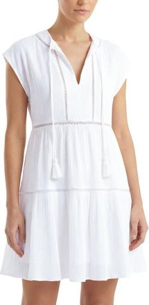 Change of Scenery Gari Cotton Cover-up Cap Sleeve Dress in Fresh White at Nordstrom, Size X-Small