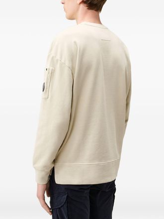 C.P. Company Mens Lens Sweatshirt White Cotton Sweatshirts Sweater