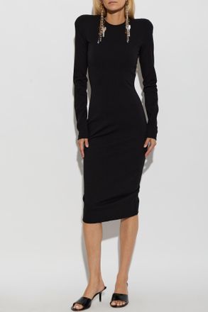 Dsquared2 Dress With Sewn-in Shoulder Pads, Womens, Black
