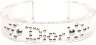 Dior 2000s beaded-logo bangle - Wit