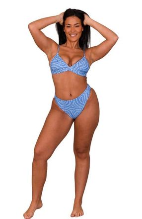 OOSC Moroccan Dream Mile High Bikini Bottoms in Blue at Nordstrom, Size Large