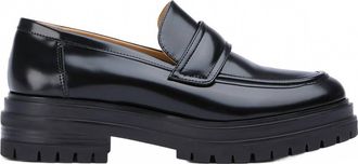 Tony Bianco Womens Wiz Leather Loafer In Black Hi Shine