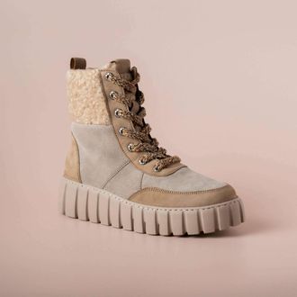 Gabor Womens Platform Ankle Boots In Desert Wood