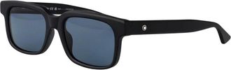Montblanc Zonnebril - Heren - Zonnebrillen - Zwart - 54 MM - Accessoires