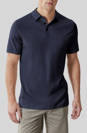 Robert Barakett Georgia Pima Cotton Polo in Dark Caspian at Nordstrom, Size Xxx-Large