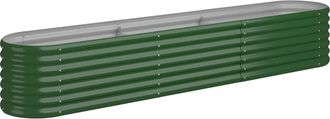 vidaXL Vidaxl - Jardinera Arriate Acero Galvanizado Verde 224x40x36 Cm
