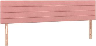 vidaXL Cabecero con led de terciopelo rosa 180x5x78/88 cm Vidaxl