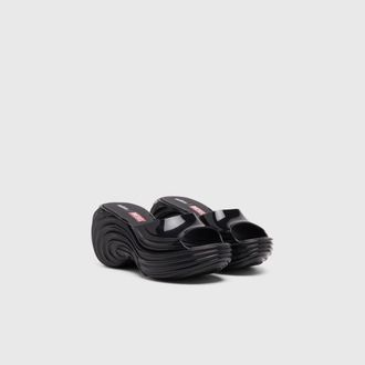 Diesel Platform mule in Melflex - Sandals - Woman - Black