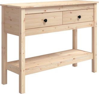 vidaXL Mesa Consola Madera Maciza De Pino 100x35x75 Cm Vidaxl