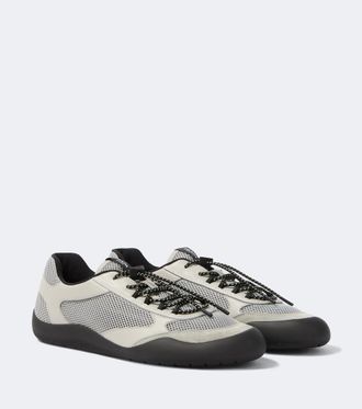 Prada Speedrock leather-trimmed sneakers