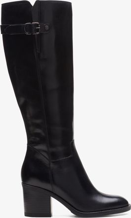 Clarks Womens Mascarpone 2 Up Black Leather Boots - Size UK 4