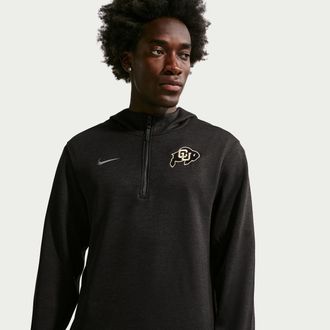 Nike Colorado Buffaloes Nike Mens NCAA Basketball Coaches Pullover Hoodie in Black | IM2414-010