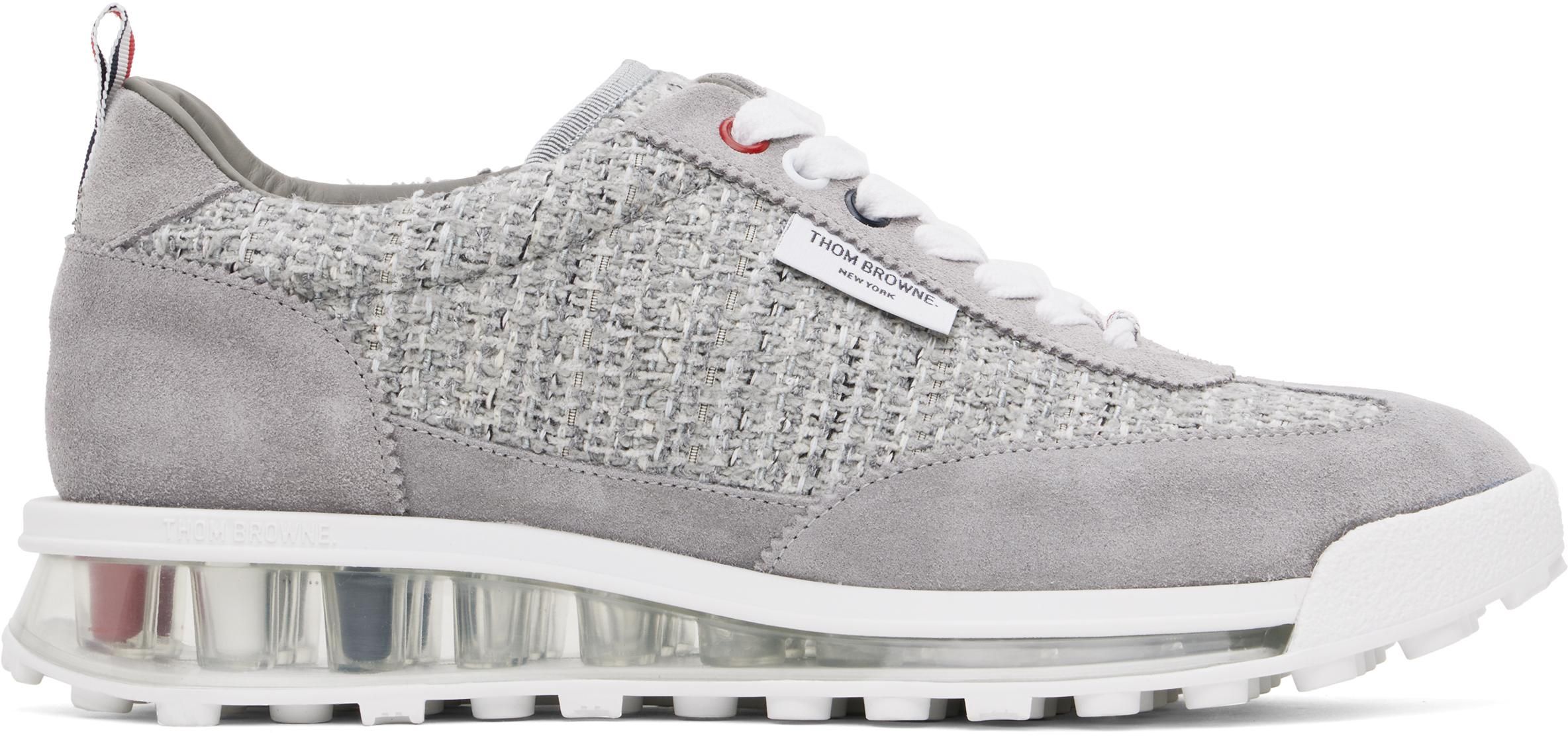 スニーカー THOM BROWNE 'Collegiate' sneakers Light Blue MFD243BF0102 Thom Browne Blue Collegiate Sneakers Thom Browne