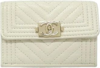 Chanel Pre-owned Wallets, female, Beige, Size: ONE SIZE Pre-owned Bi-fold Wallet