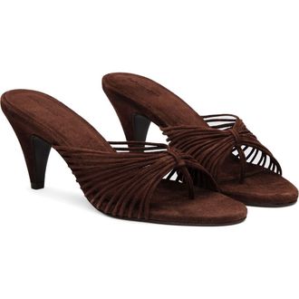 Reformation Woodlyn Flip Flop in Espresso Suede at Nordstrom, Size 10.5