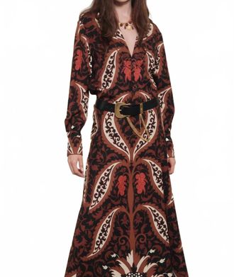 Johanna Ortiz Hacia Puerto Shirt In Black Mocca Sand Red