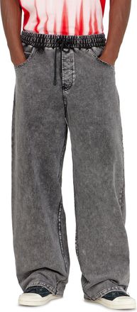 Diesel Sweatpants with denim effect - Pants - Man - Grey