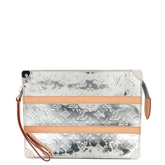 Louis Vuitton Gray Silver Monogram Clutch Bag Pochette (Pre-Owned)