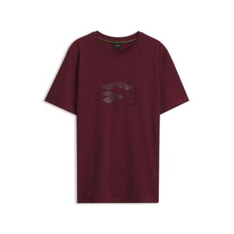 BOSS Stretch-cotton T-shirt with graphic print