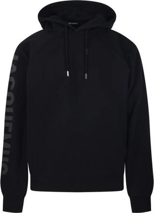 Jacquemus Zwarte Typo Sweatshirt voor Mannen - Heren - Hoodies - Zwart - S - Katoen - Hoodies & sweatvesten