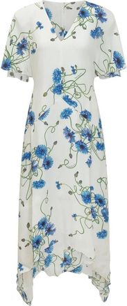 Stella McCartney Silk V Neck Dress - Dames - Casual kleedjes - Wit - L - Kleedjes
