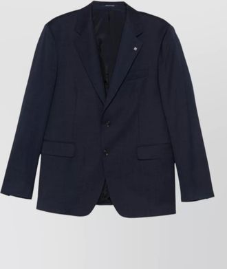 Tagliatore two piece suit notch lapel flap pockets