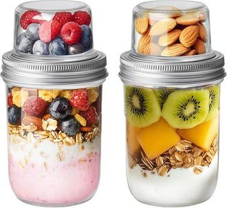 OEM Vasos De Yogur, Vasos De Muesli, Vasos De Yogur, Vasos De Yogur Parfait, Tarros Mason, Pud&iacute;n De Ch&iacute;a, Frutos Secos, Fruta, Ensaladas, Regalo