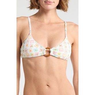 Dippin' Daisy's Swimwear Solar Triangle Bikini Top in Collecting Stamps at Nordstrom Rack, Size X-Small