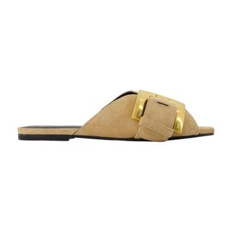 Balmain Anthem Mules - female - Balmain - Sliders - Brown - 3 UK - Shoes