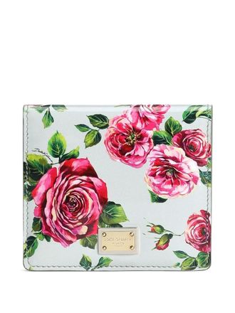 Dolce & Gabbana floral-print wallet - Blue