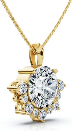 Pompeii3 Certified 3.25Ct Diamond Pendant 14k Gold 18 Womens Necklace Lab Grown FG/VS