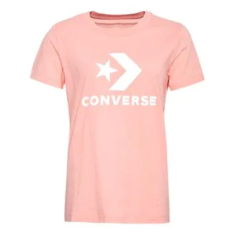 Converse (WMNS) Converse Classic Logo Printing Short Sleeve Pink 10009152-A11