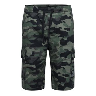 Crosshatch Heren Camouflage Cargo Shorts (Olijf Camo)