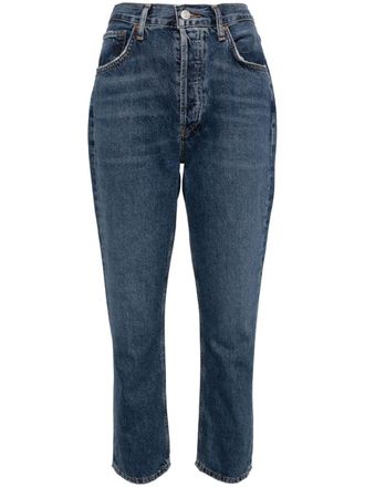 A Gold E mid-rise tapered jeans - women - Regenerative Cotton - 27 - Blue