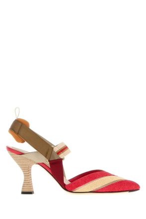 Fendi Multicolor Slingback Pumps