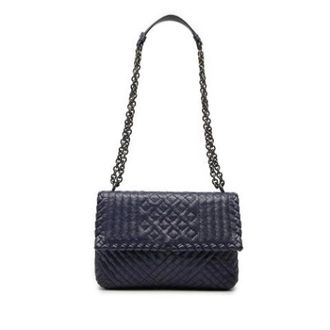 Bottega Veneta Pre-owned Shoulder Bags, female, Blue, Size: ONE SIZE Pre-owned Leather Shoulder Bag