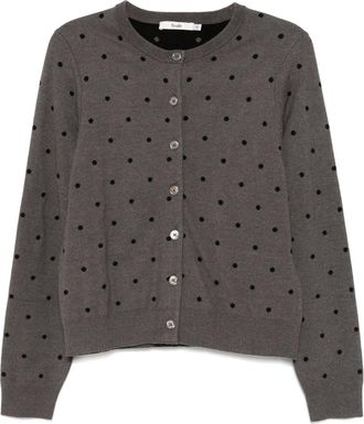 B+ab Cardigan a pois - Grigio