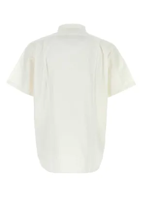 Nanam&iacute;ca Unisex White Cotton Blend Oversize Shirt Offwhite Exterior: Polyester Camicie