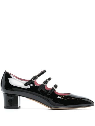 Carel Kina 40mm Mary Janes - women - Patent Leather/Leather/Leather - 38.5 - Black
