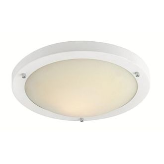 Netlighting Rondo LED 24 Light Flush Ceiling Light Matt White Opal Glass IP44