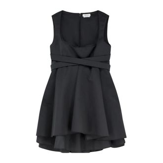 Alexander McQueen Kleedjes, Dames, Zwart, S, Polyester, Alexander Mc Queen Kleedjes Black