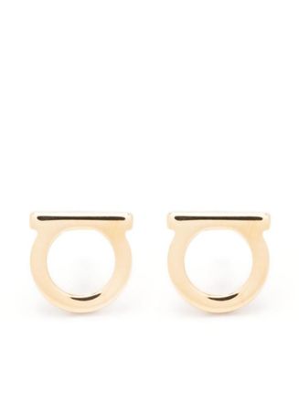 Ferragamo Gold Colored Gancini Earrings