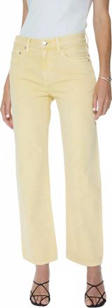Pistola Denim Lex Mid Rise Bowed Straight Jean In Day Glow