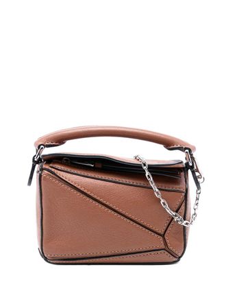 Loewe 2010-2025 Nano Calfskin Puzzle satchel - women - Calf Leather - One Size - Brown