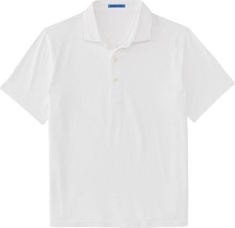 J.McLaughlin J.Mclaughlin White Peak Polo Knit Shirt